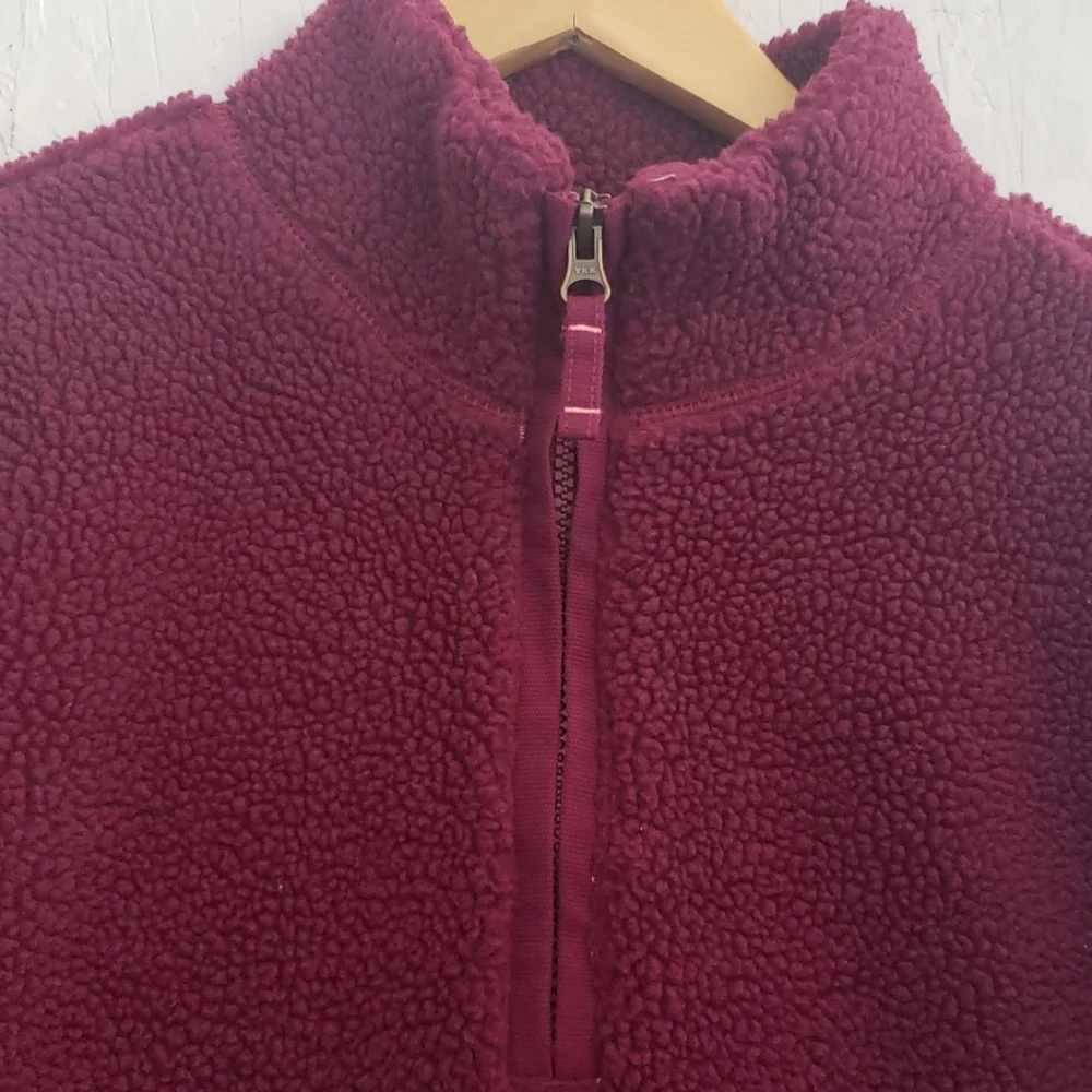 Lands' End 1/4 Zip Sherpa Sweater - Picture 2 of 4